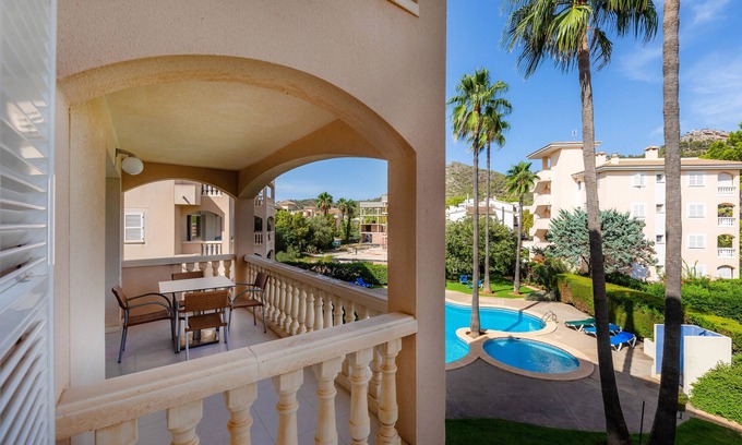 Canyamel House | Holiday Home Apartment Oro del Mar 1A with Mountain View, Shared Pool & Wi-Fi