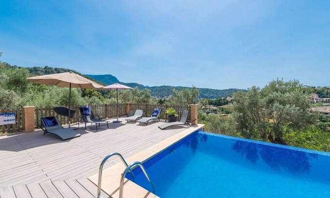 Soller Villa | Holiday Home “Can Tamany” with Mountain View, Shared Pool, Shared Garden & WiFi; Parking Available