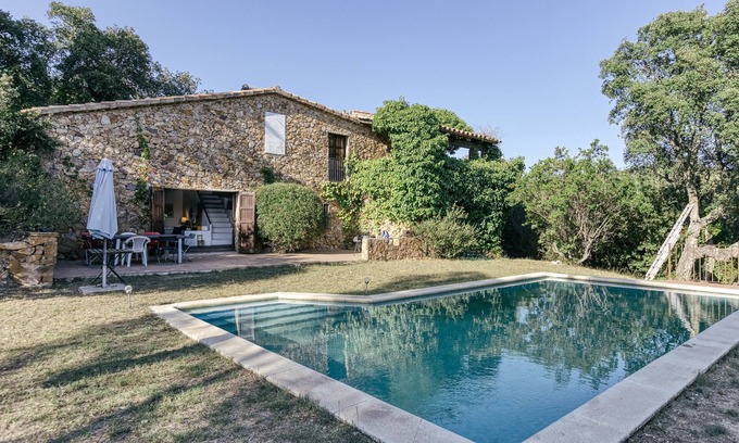 Calonge House | Holiday Home "Masia Rustica Costa Brava" with Mountain View, Private Pool & Wi-Fi