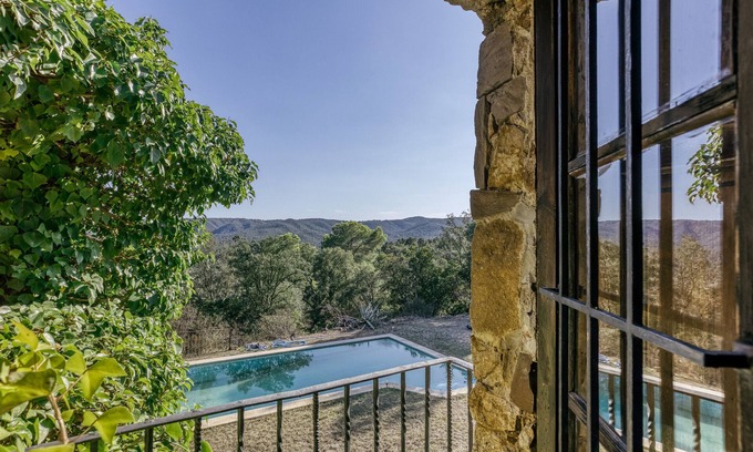 Calonge House | Holiday Home "Masia Rustica Costa Brava" with Mountain View, Private Pool & Wi-Fi