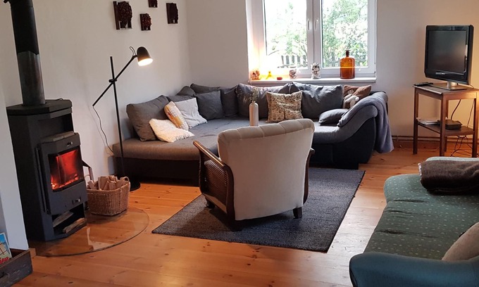 Carmzow-Wallmow House | Holiday house with a large garden and swimming lake in the village