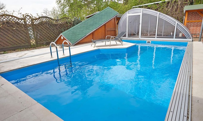 Angern House | Holiday house with pool and sauna in the middle of the forest on the Elbe bike path