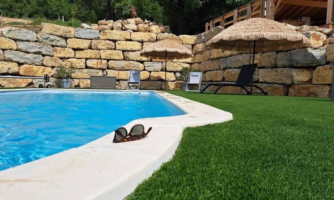 Malbosc House | Homerez - House near Malbosc with garden pool
