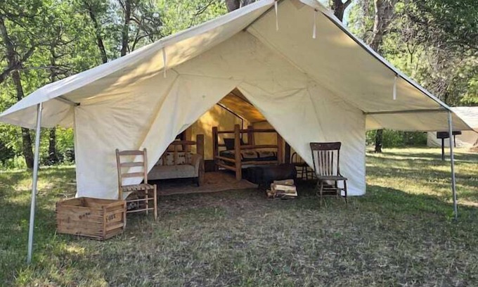 Saddlestring House | Homesteader Wall Tent, Homesteader Wall Tent by the Stream