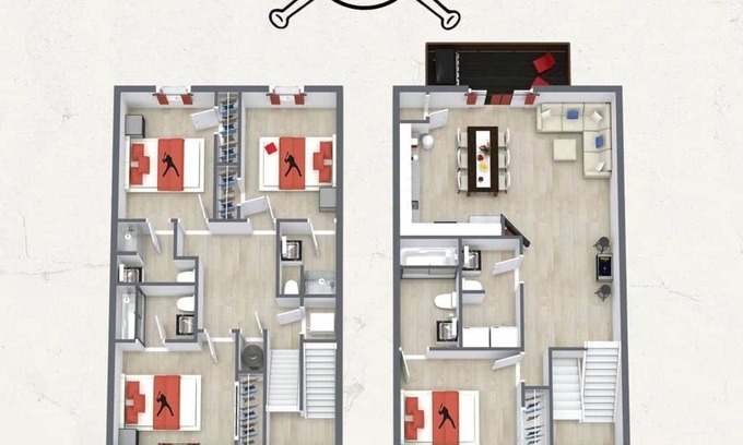Bloomington Apartment | Hoosier Dug Out - 4 Bd Townhome by IU Sports