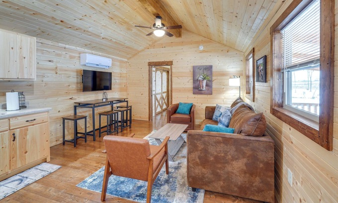 La Grange Cabin | Horse Farm Retreat w/Pond View Near Louisville