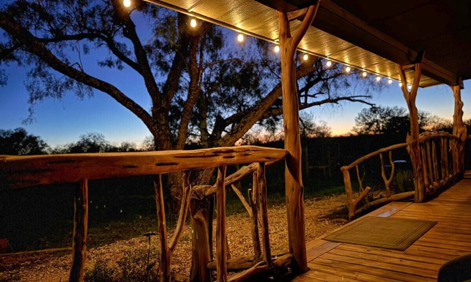 Lometa Cabin | Hot Tub. 140 acres. Exotics to feed. River on site. Summer haven.