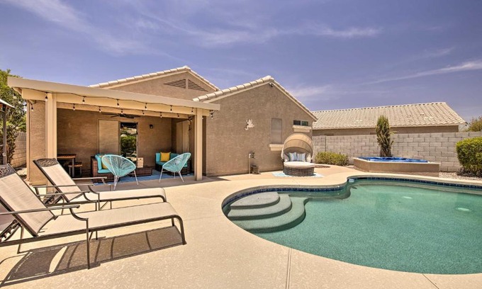 Canyon Trails House | Hot Tub Chic Goodyear Desert Beach House