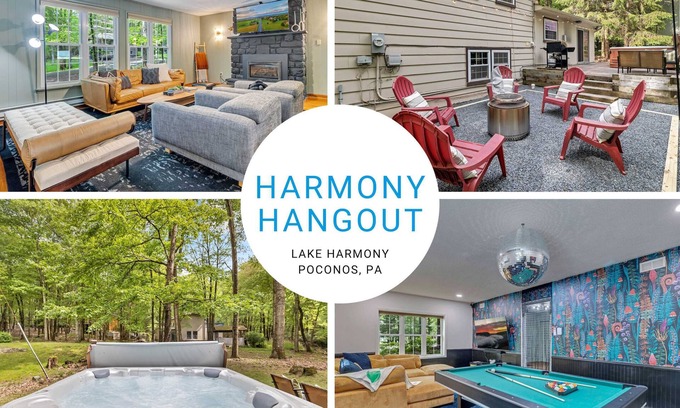 Lake Harmony House | Hot Tub, Game Room, EV Charger, Dog Friendly