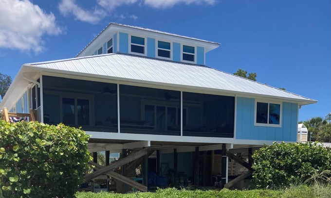Palm Island House | Hot tub steps from the beach with private dock for fishing
