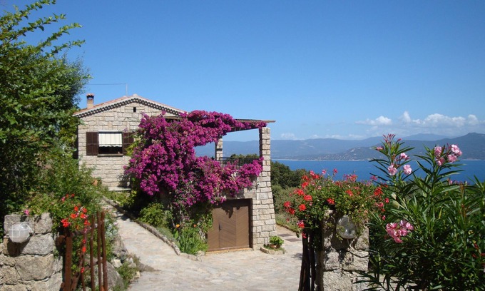 Belvedere-Campomoro House | House 4 persons, panoramic sea and mountain view, very quiet, 4km from the beach