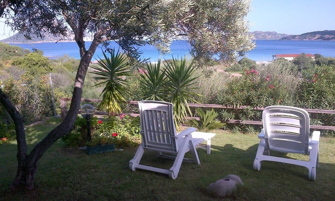 Porto Taverna House | house at 80 mt from the beach, with garden and terrace with a panoramic sea view