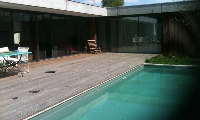 Cugnaux House | House contemporary architect in wood and concrete