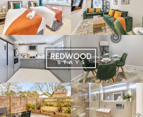 Rushmoor District House | HUGE 5 Bed 3 Bath House For Contractors & Families, X2 FREE PARKING, FREE WiFi & Netflix By REDWOOD STAYS