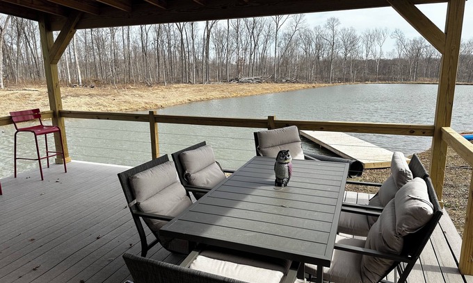 Loogootee Cabin | Hunter's Heaven overlooking private lake on 30 acres.