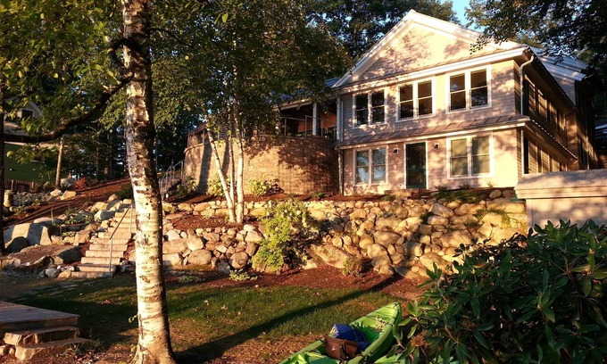 Gray House | Ideal 2-family, Huge Main Room, Great Beach, Screened Porch/Patio with Fireplace