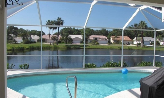 Palmer Ranch House | Immaculate, quiet, pet and family-friendly pool home backing on pond