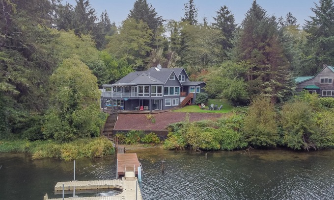 Otis House | Impressive lake front home was beautifully updated, includes-Hot Tub + Game Room