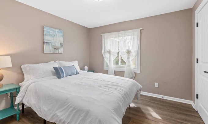 Portage House | Indiana Dunes Portage Duplex with view of the water