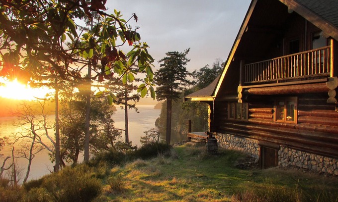 Sturdies Bay House | InTheBluff - Galiano's Oceanside Log House