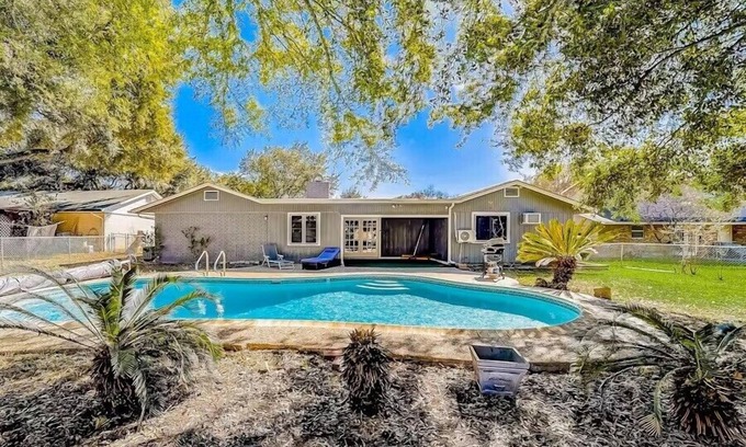 Pecan Valley House | Inviting home with heated pool and dog-friendly