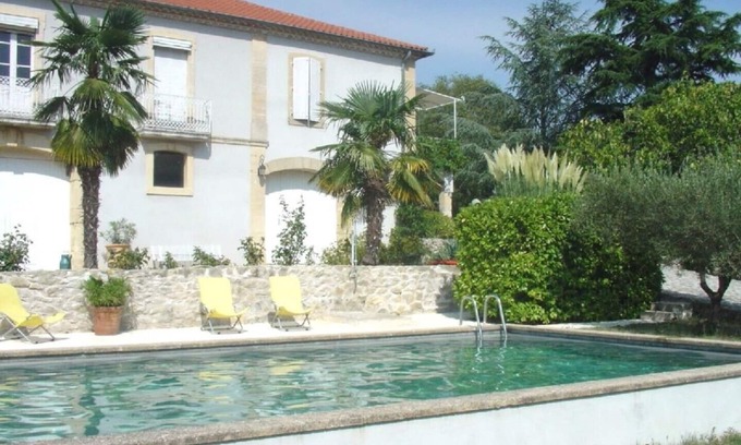 Moulezan House | Inviting stone house (2 pers.), Well-kept park with large pool