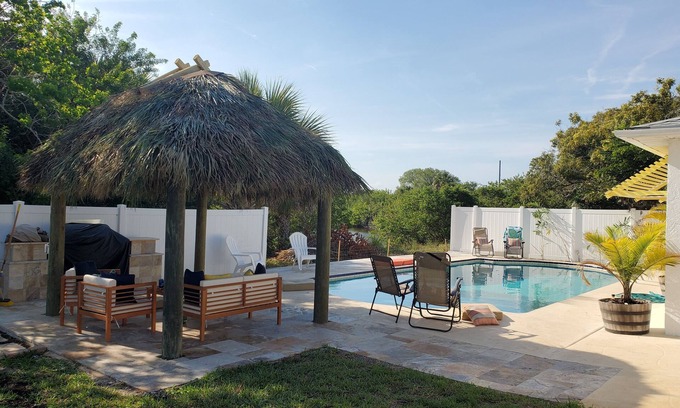 Merritt Island House | Island State of Mind! Amazing backyard on water with heated pool!
