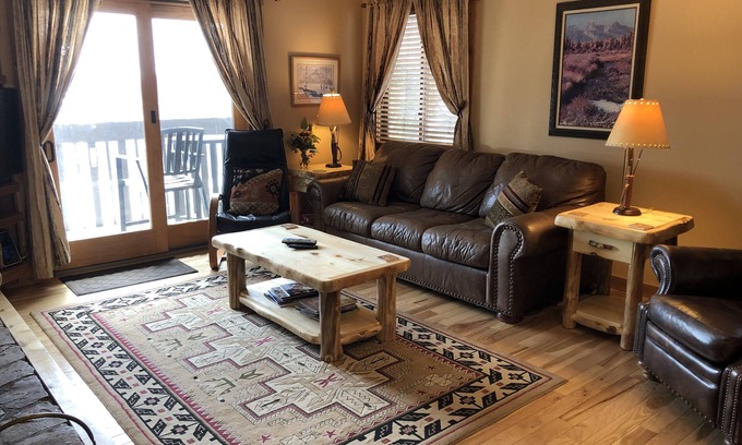 Teton Village Condo | Jackson Hole Teton Village Condo Sleeps 6 Pool and Hot Tub access.