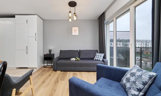 Krzyki Apartment | Jagodno Wrocław Kajdasza Studio z Bezpłatnym Garażem by Noclegi Renters