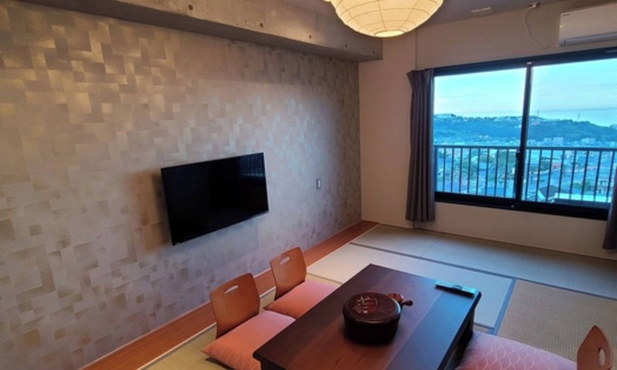 Kannawa Onsen Hotel | Japanesestyle room sea side with a panoramic vi/Beppu Ōita