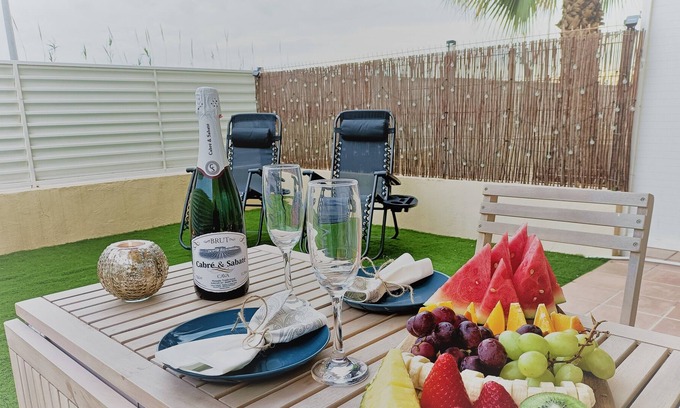 L'Eucaliptus Apartment | Jewel of the Delta with direct beach access-1st line Sea A/C, wifi, terrace