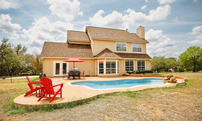 Johnson City House | Johnson City+Pool=Central TX Flood Relief Oct 31.2025, we donate 10% to Victims