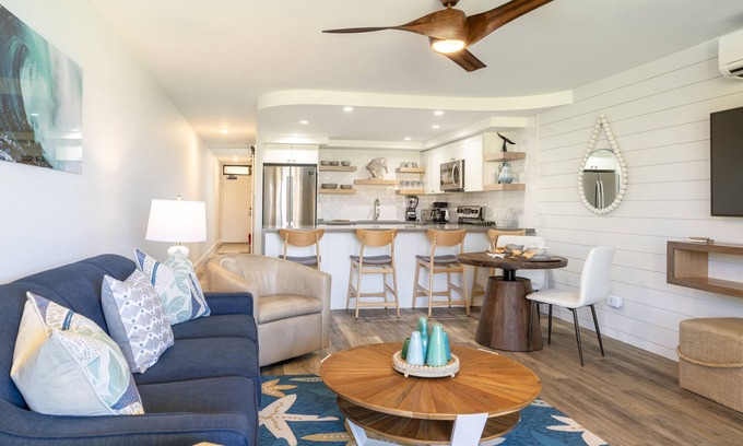 Kihei Condo | Kamaole Sands Remodeled 1 Bed 2 bathroom, Split AC, king bed