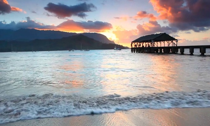 Hanalei House | Keone = Sands - Ocean views, walk across grass to sand and sea, no stairs