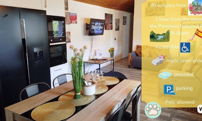 Le Hameau House | King Henry IV's Getaway in PAU – HOUSE 6 Ppl + BABY Pool SPA Brazier Plancha