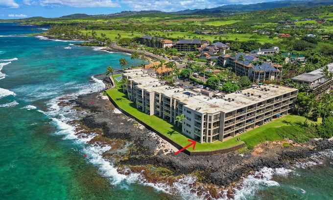 Poipu Condo | Kuhio Shores Oceanfront Corner Unit