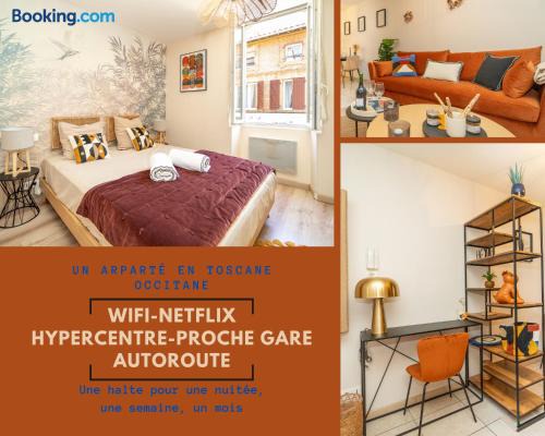 Gaillac Apartment | L'Aparté T2 Relax & Cosy en Toscane occitane-Gaillac hypercentre