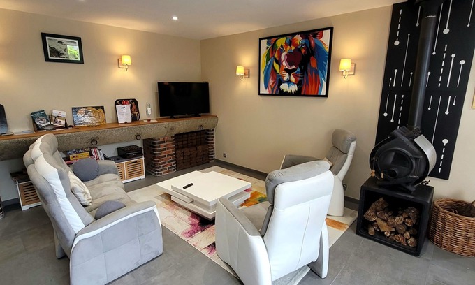 Gueron Villa | L' Ardoisier 7 Pers Bayeux 2km Parking Free