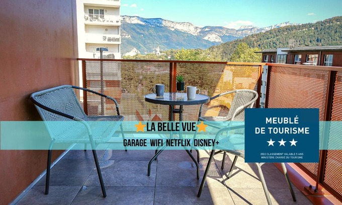 Annecy Apartment | La Belle Vue - Garage Terrasse Wi-Fi Netflix Disney+