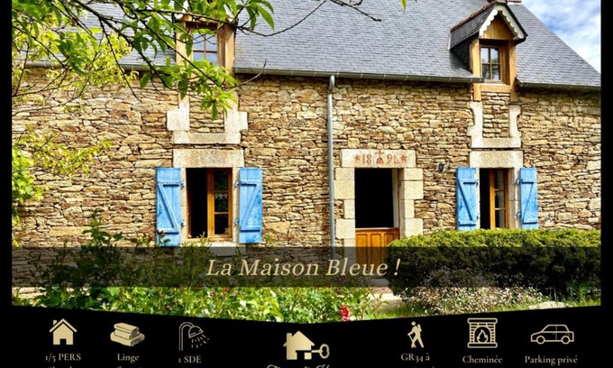 Kerherou House | LA MAISON BLEUE,authenticité, nature, simplicité, 2-5 personnes, Moëlan sur Mer