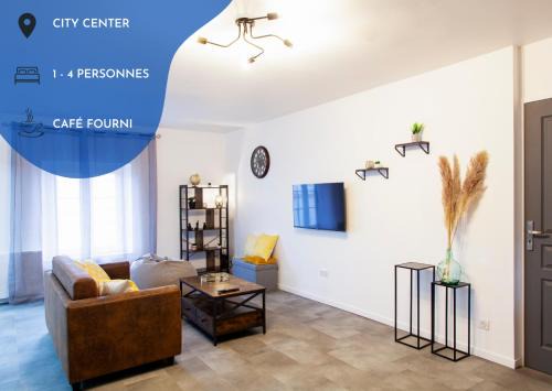 Vitry-le-Francois Apartment | La Sweet House Dorée Centre Ville Wifi Tout confort