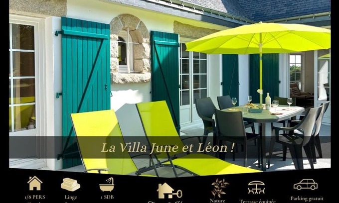 Quimperle House | La villa June et Léon, un havre de paix, 2-8 pers
