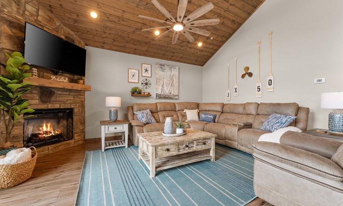 Indian Point House | Lake Access! 5BR Home with Hot Tub & Coffee Bar