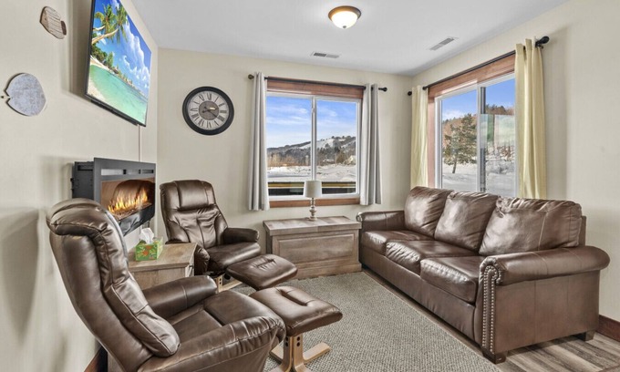 Houghton Cabin | Lake Access Cabin with Hot Tub, Trail Access, Sauna – Across the lake from MTU