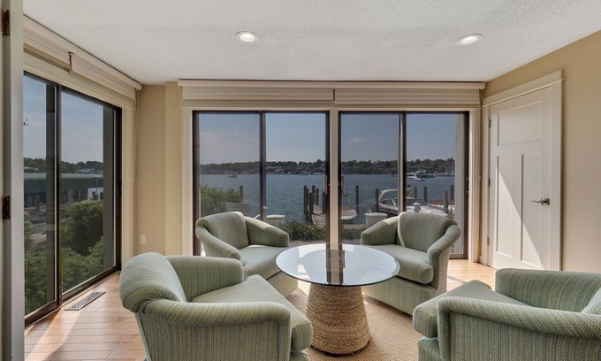 Charlevoix Condo | Lake Charlevoix Views | Private Balcony | Pool, Hot Tub, Sauna | Sleeps 4