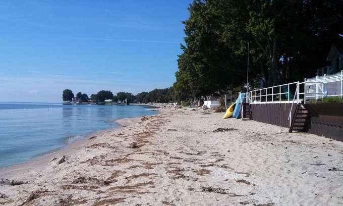 Stony Point House | Lake House Oasis. On private Lake Erie beach. Family fun!