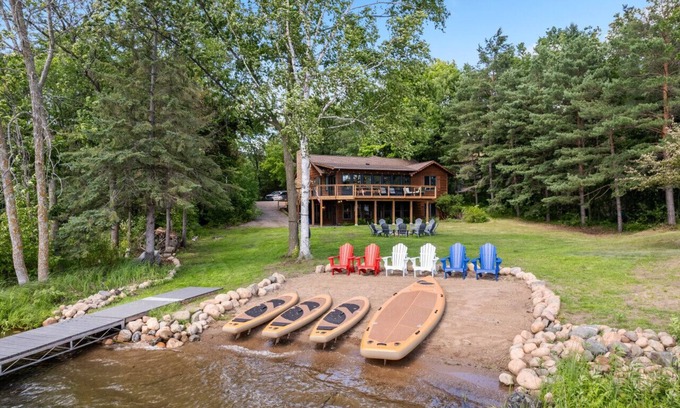Crosby House | Lake House w/Hot Tub, Game Room, Fireplace & Beach
