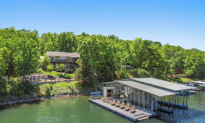 Gravois Mills House | Lake of the Ozarks Luxury Waterfront Home: 5 BR with Private Dock and Open Slip
