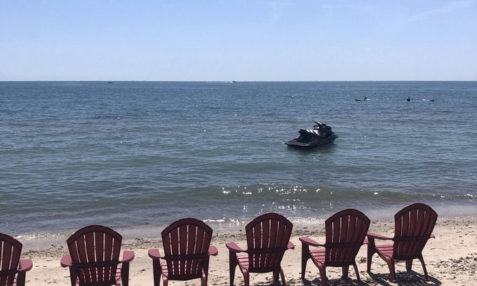 Stony Point House | LAKEFRONT, BEACH, SWIM, FISH, BBQ at this beautiful Stony Point cottage.