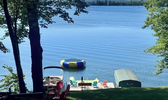 Sarona Cabin | Lakefront Cabin on Long Lake – 3BR w/Dock, Kayaks, Games & VIEWS!